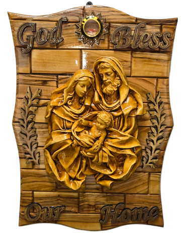 Depiction of the Holy Family wall plaque