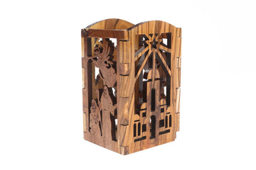 Olive Wood Candle Holder_ Christmas Votive