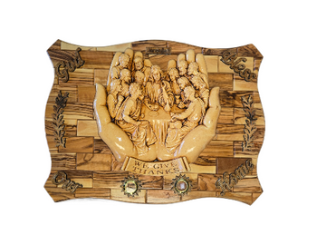We Give Thanks Last Supper in a hand wall plaque