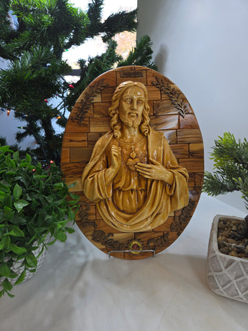 Sacred Heart of Jesus wall plaque Large