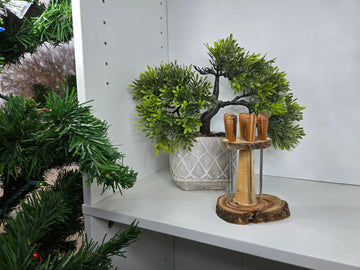 Olive Wood Cocktail Pick Holder