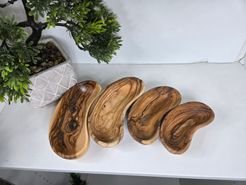 Olive Wood Plates_ Four Pieces