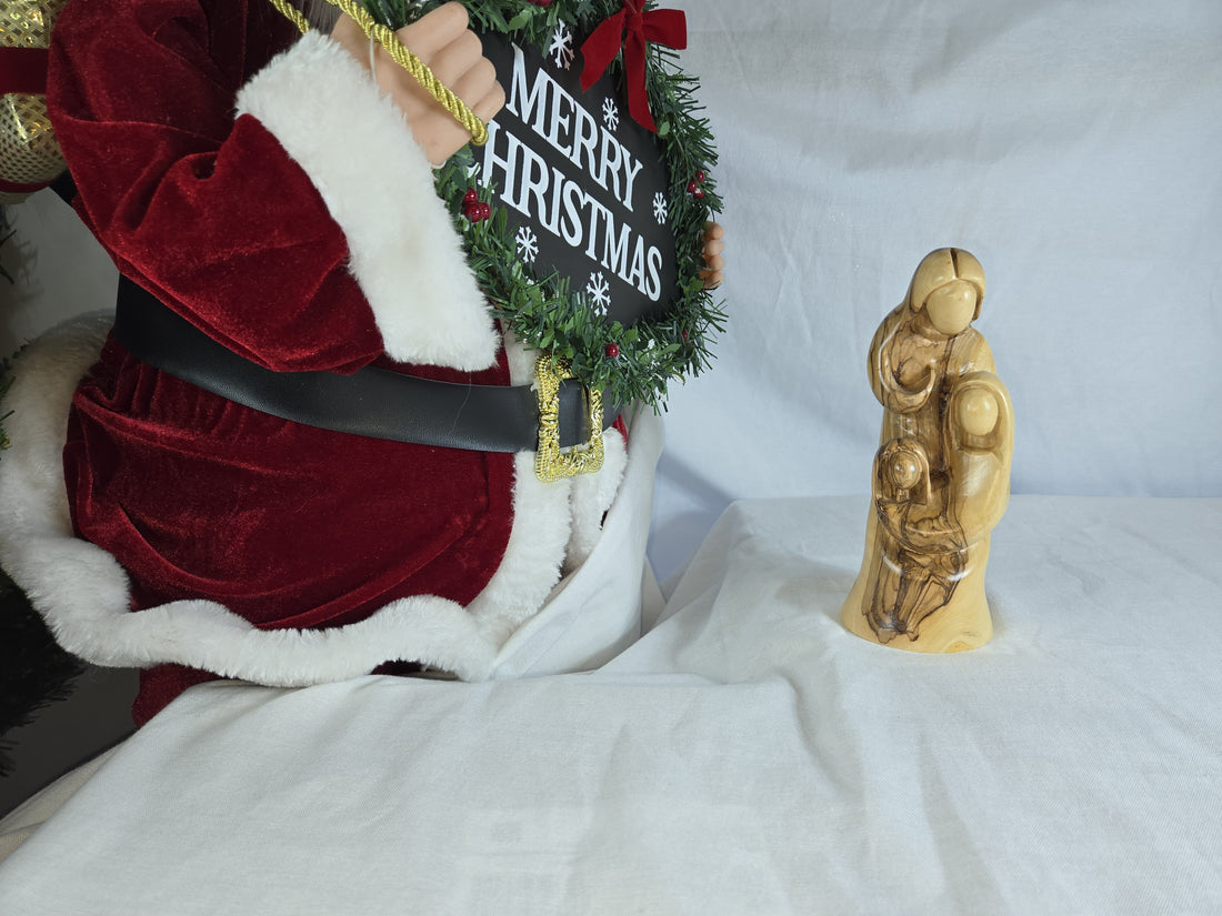 Olive Wood Holy Family Figures from Bethlehem - A
