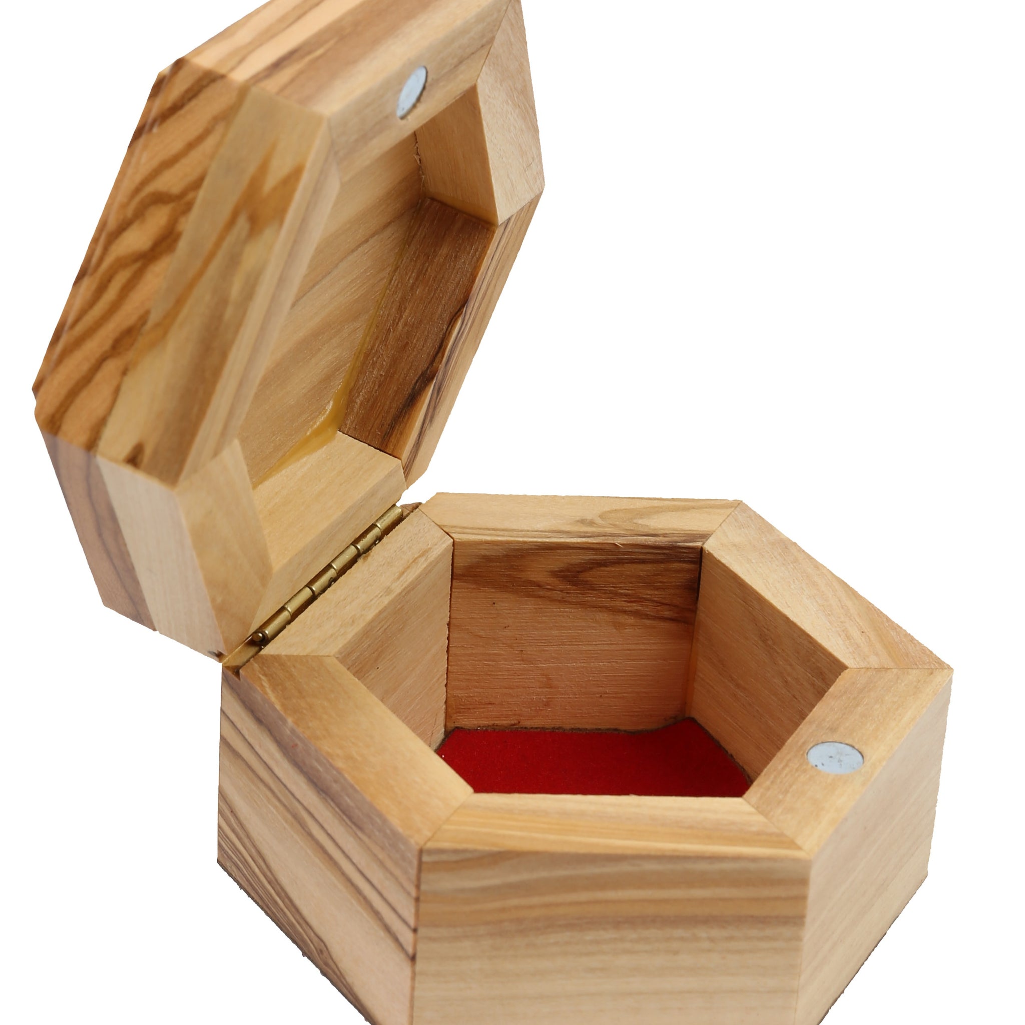 Olive Wood Box_ Plain Large Hexagonal S