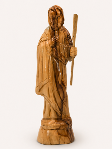 Jesus the Good Shepherd – Olive Wood Hand-Carved Statue