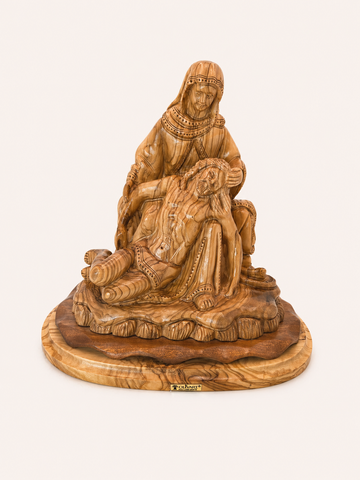Pietà – Virgin Mary with Christ – Olive Wood Statue