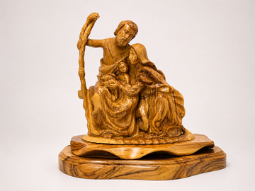 Holy Family Nativity Scene – Hand-Carved Olive Wood Sculpture