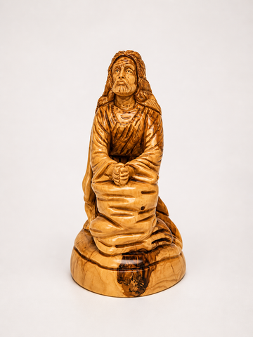 Jesus in Prayer – Garden of Gethsemane Olive Wood Sculpture