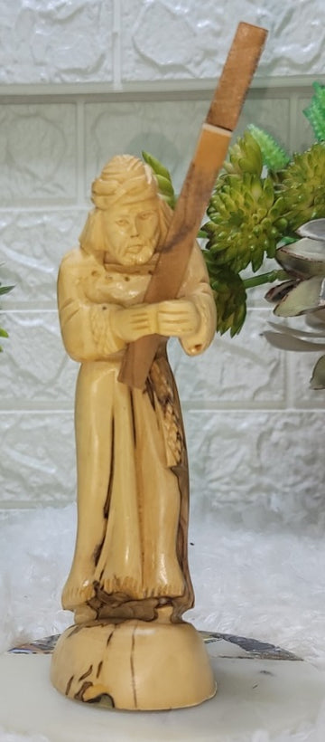 Jesus Christ Carrying The Cross Olive wood S
