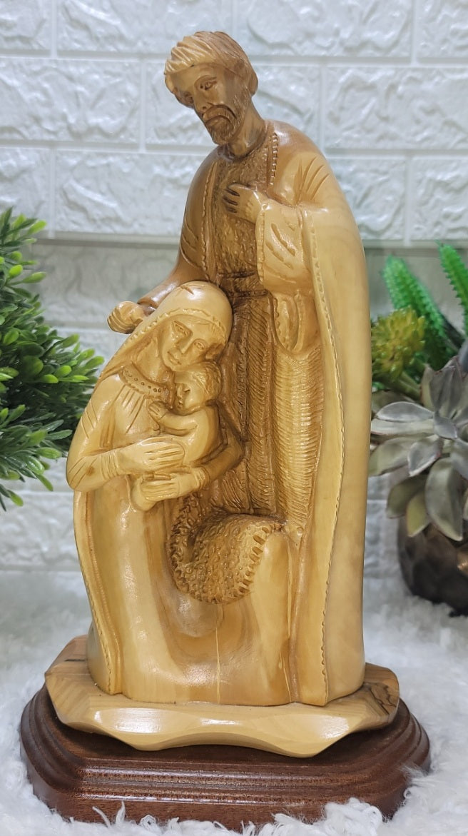 Holy Family Large Figure olive wood Detailed A