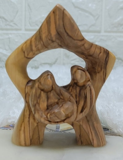 Olive Wood Holy Family Figures from Bethlehem - Q