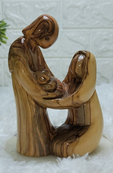 Olive Wood Holy Family Figures from Bethlehem - Y