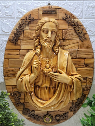 Sacred Heart of Jesus wall plaque Large