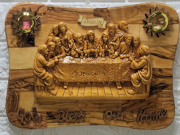 Jerusalem Last Supper Wall Sculpture  Hanging Plaque small