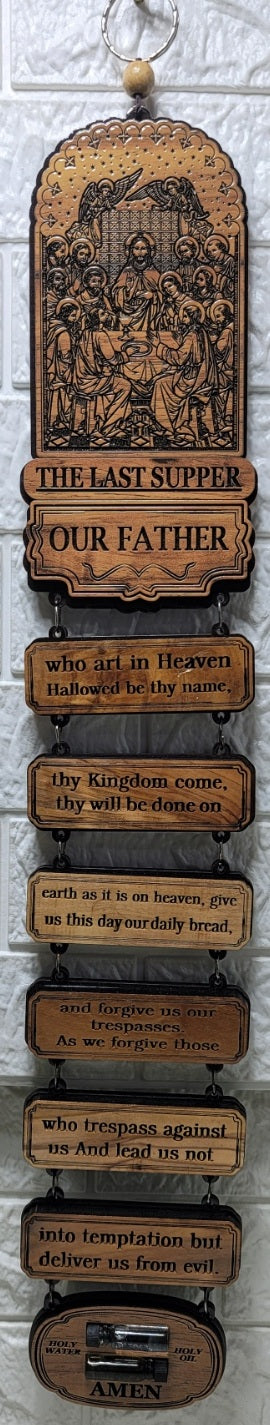 The last supper wall hanging with our father Prayer