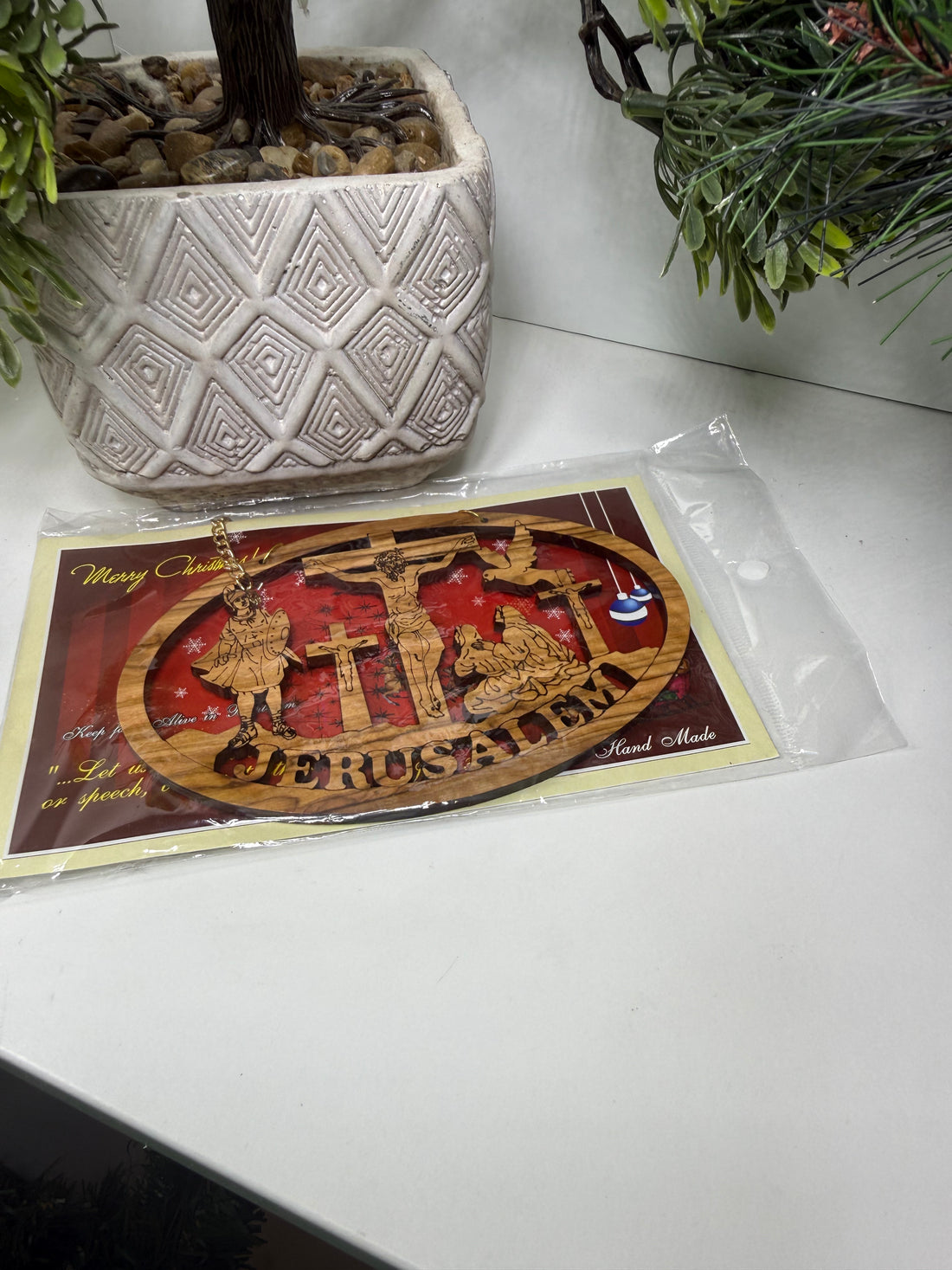 Olive Wood Ornament_ Crucifixion Plaque