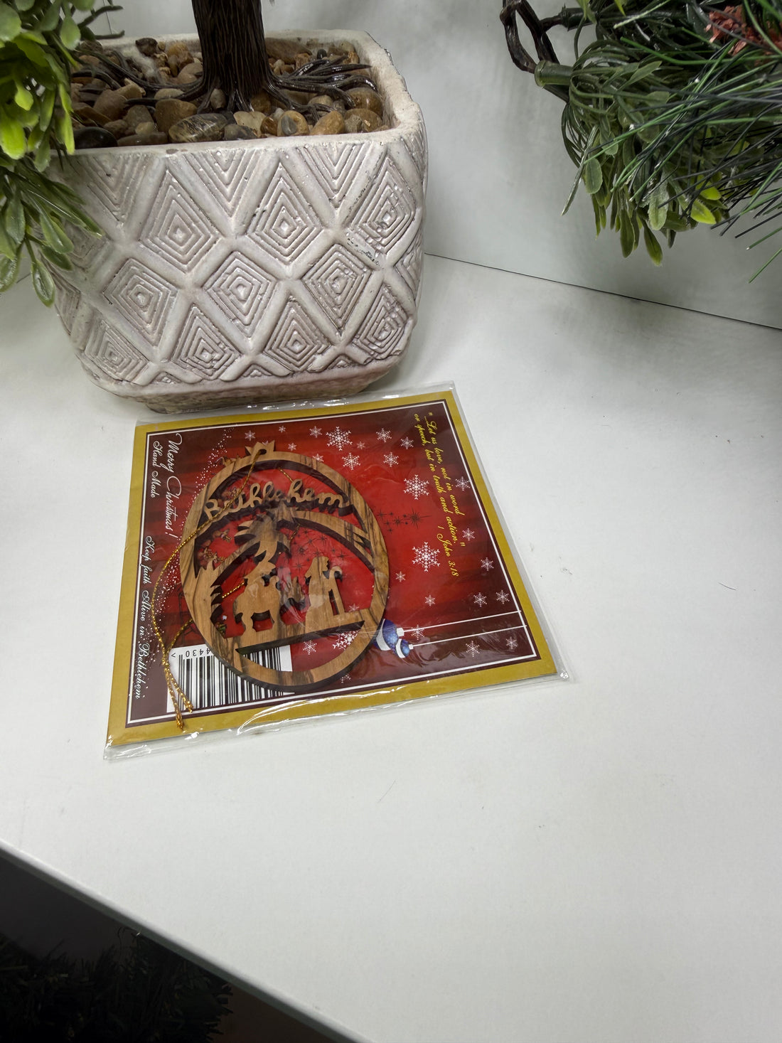 Olive Wood Ornament_ Flight to Egypt