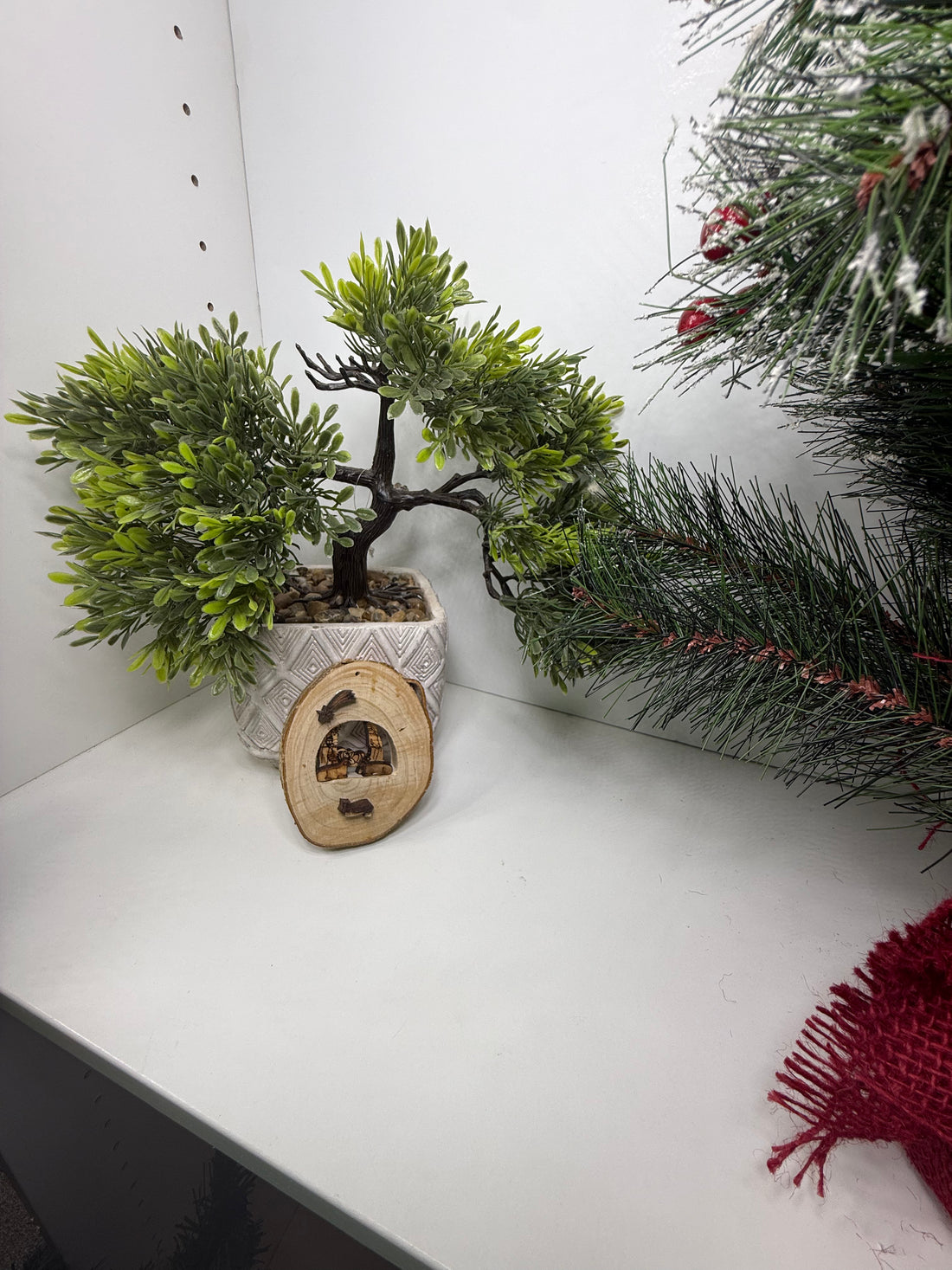 Olive Wood Ornament_ Natural Nativity Scene