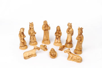 Olive Wood Nativity Scene_ Detailed Nativity Figurines