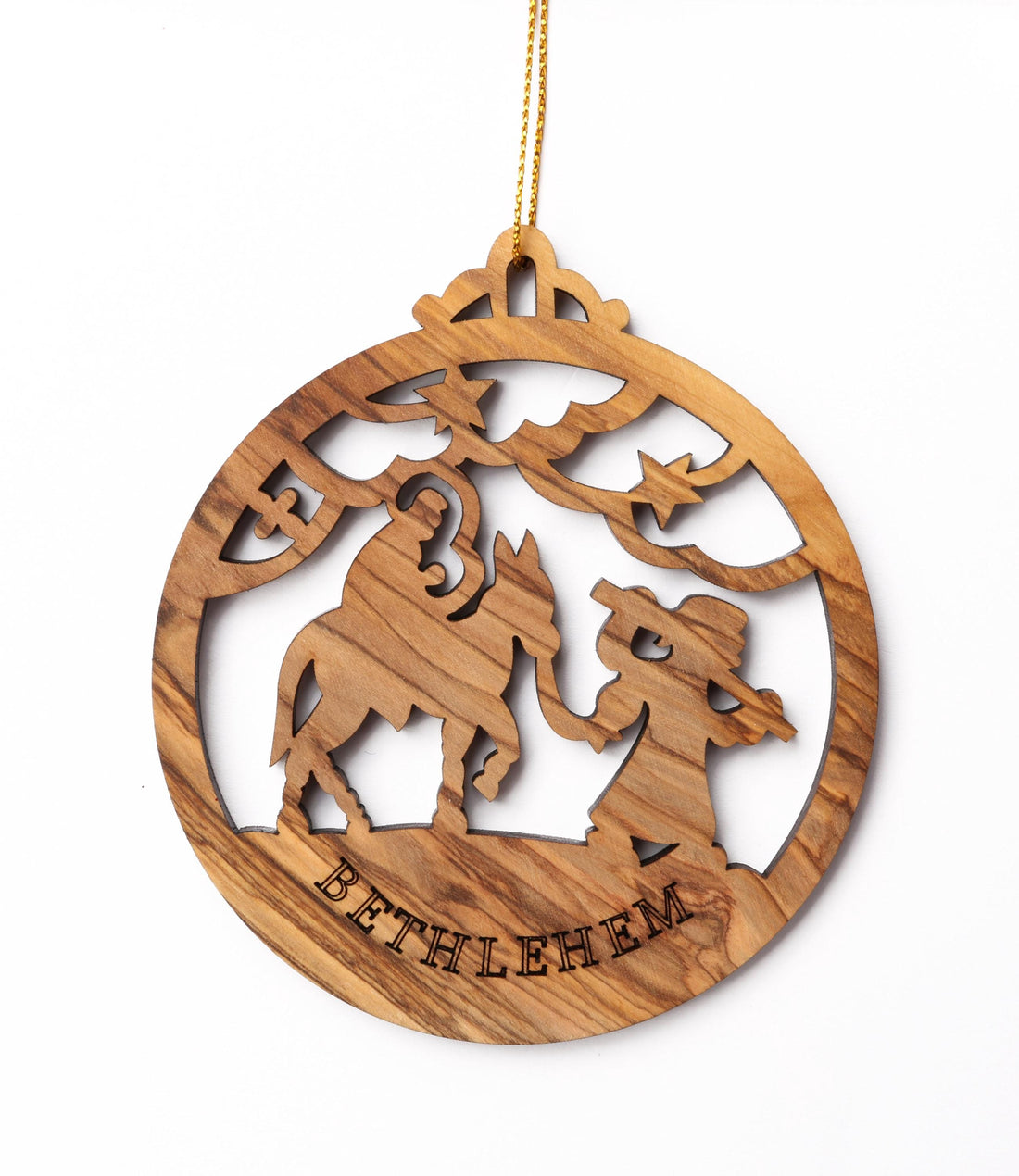 Olive Wood Ornament_ Flight to Egypt