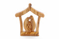 Olive Wood Ornament_ Holy Family in Grotto Shelter