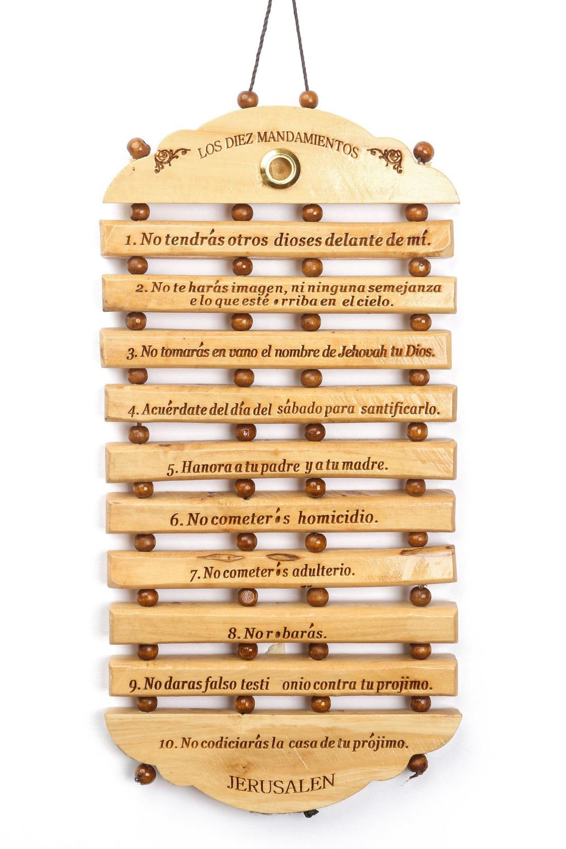 Olive Wood_ Laser-engraved Ten Commandments English