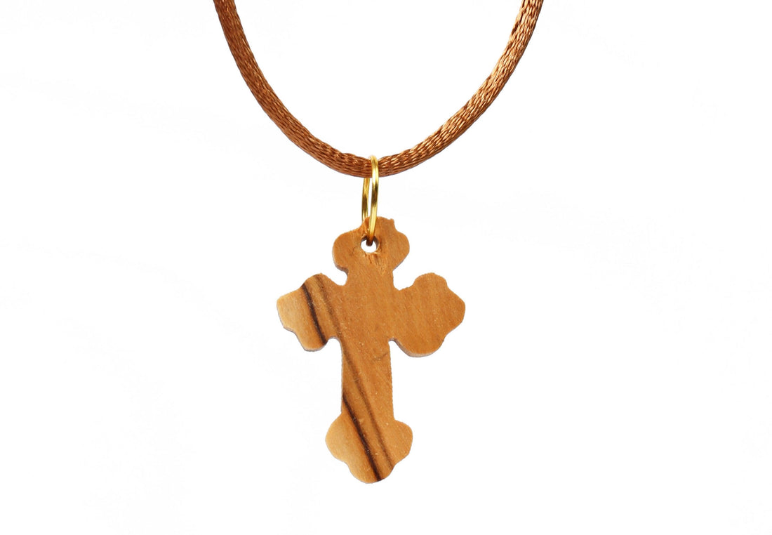 Olive Wood Pendant_ Roman Cross