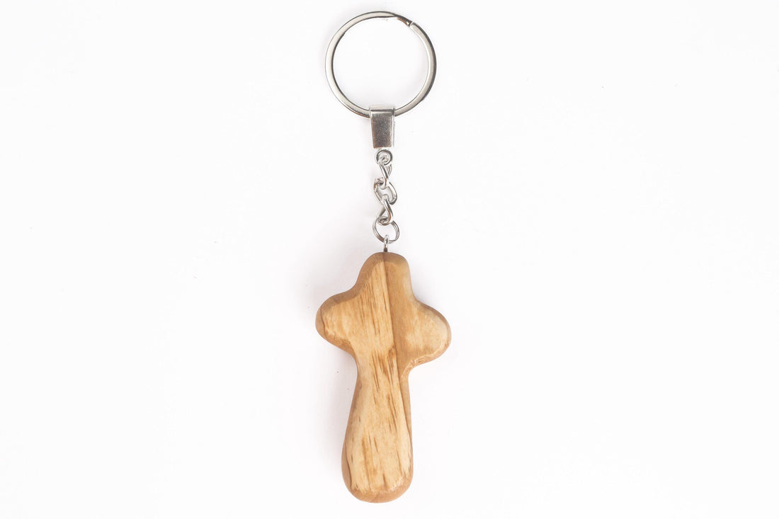 Olive Wood Keychain_ Comfort Cross
