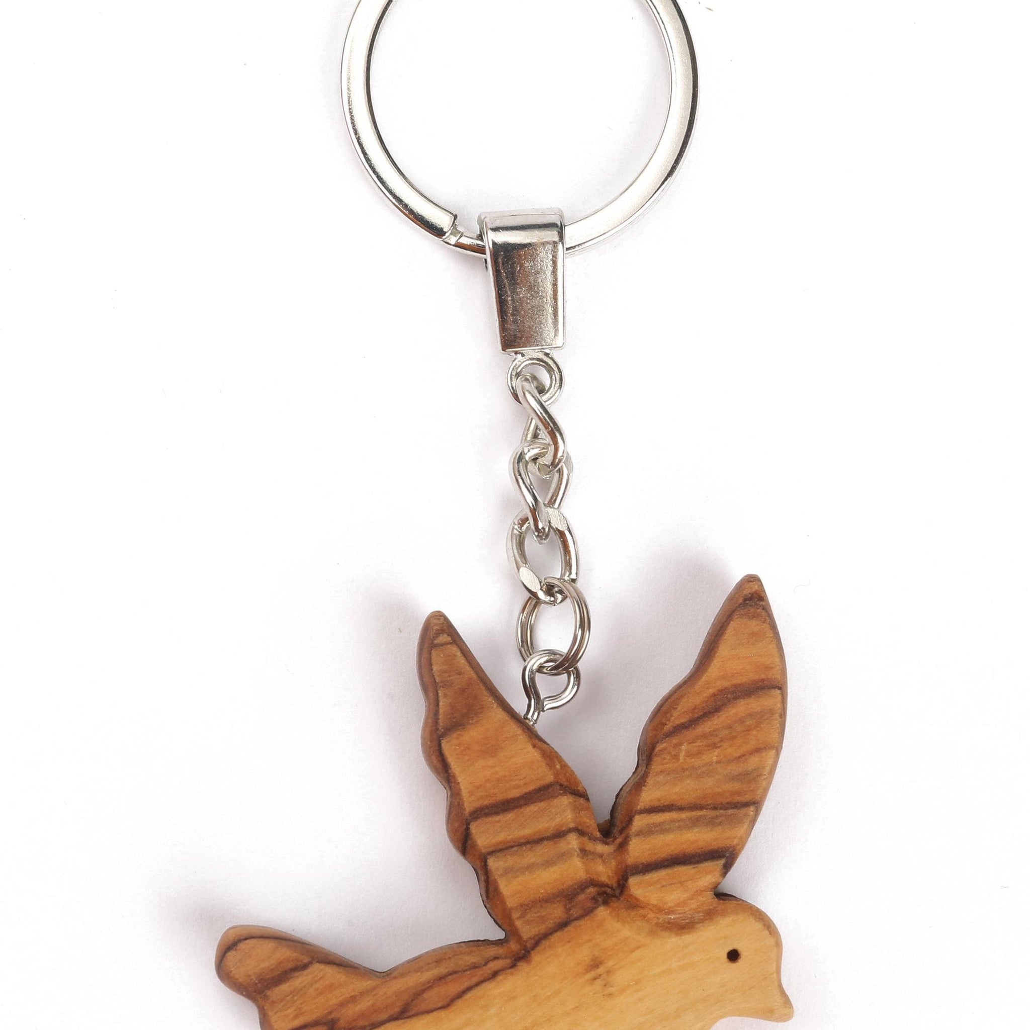 Olive Wood Keychain_ Dove