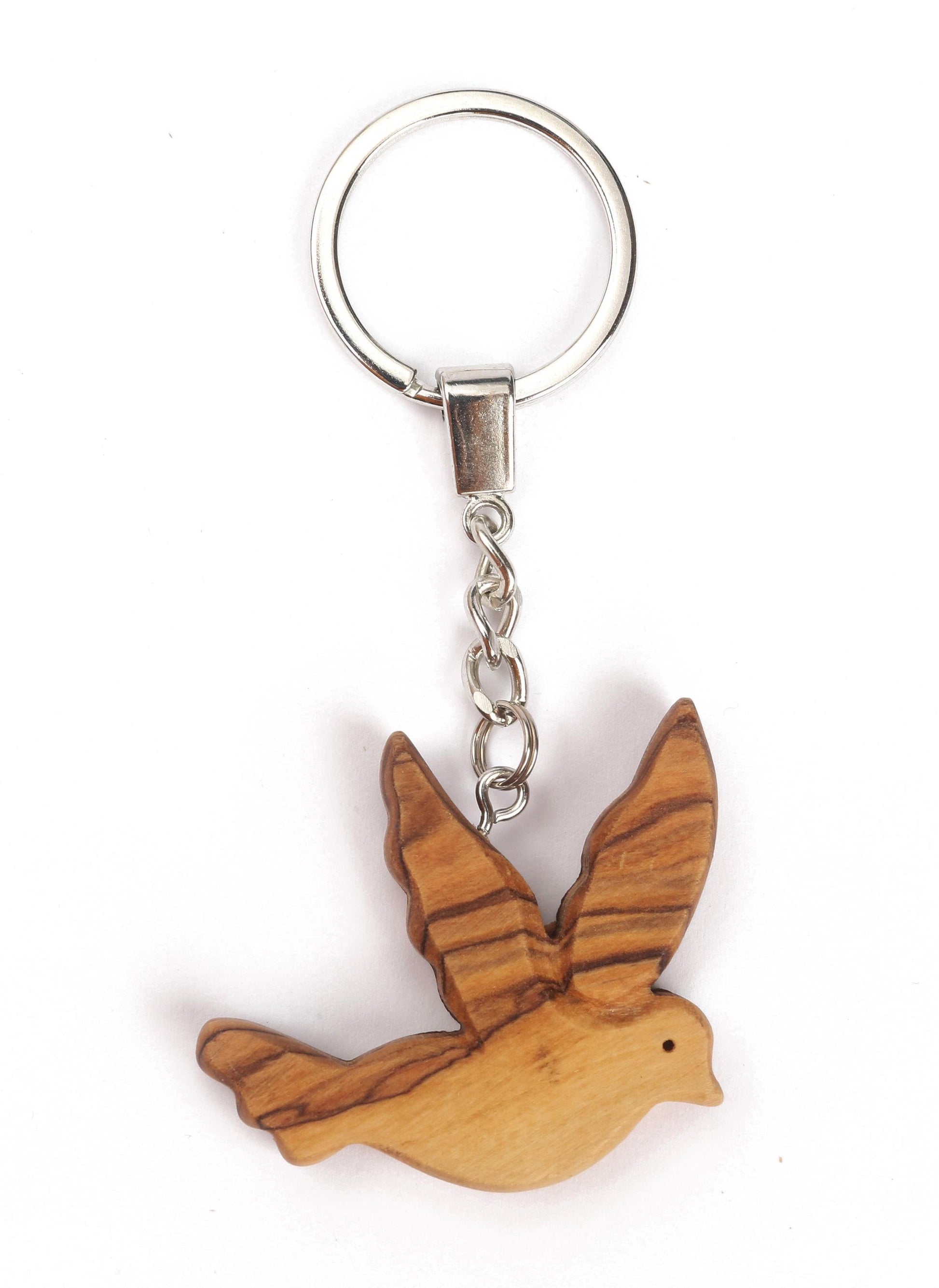 Olive Wood Keychain_ Dove
