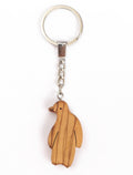 Olive Wood Keychain_ Penguin