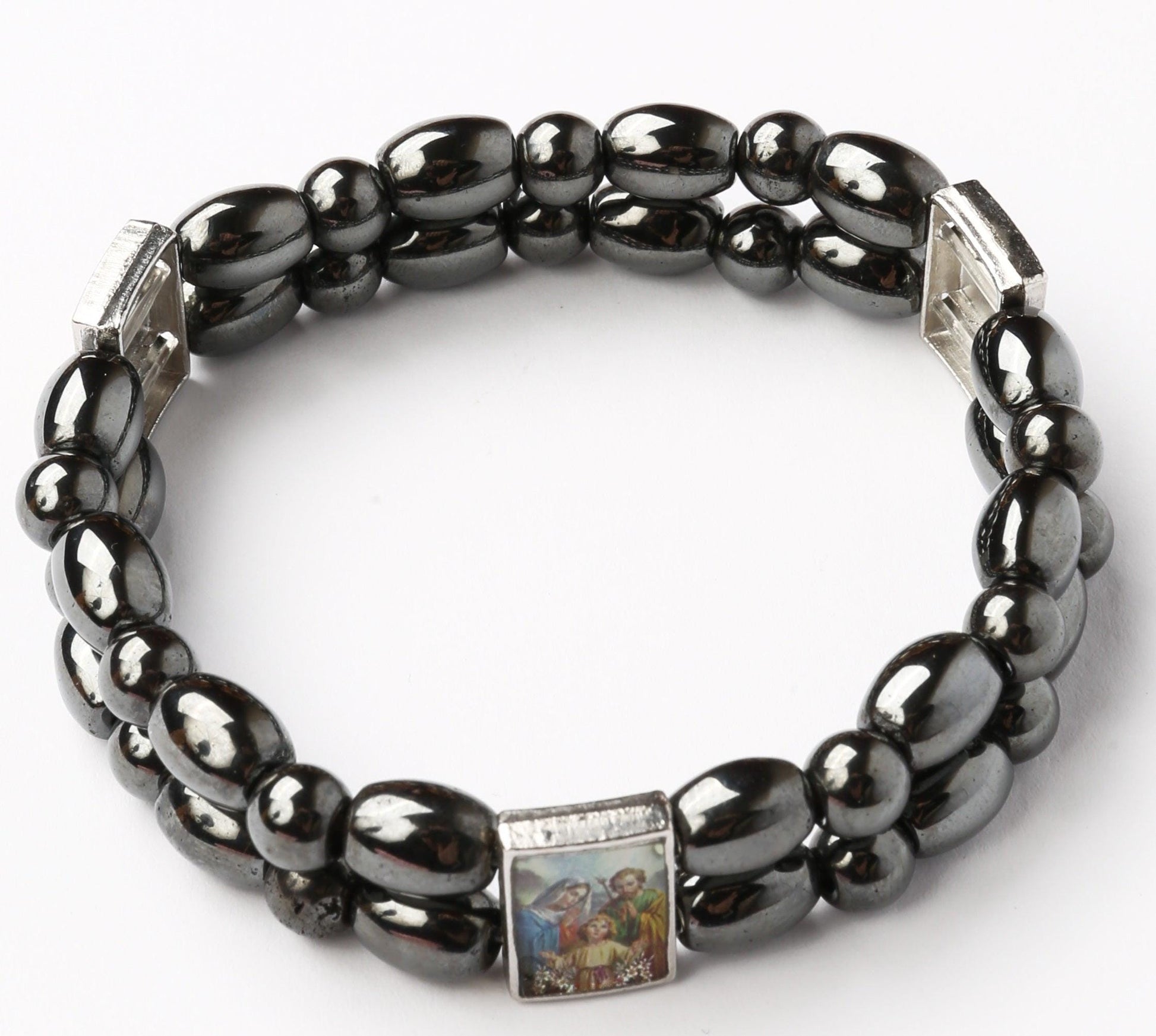 Hematite Healing Bracelet_Double with Icons