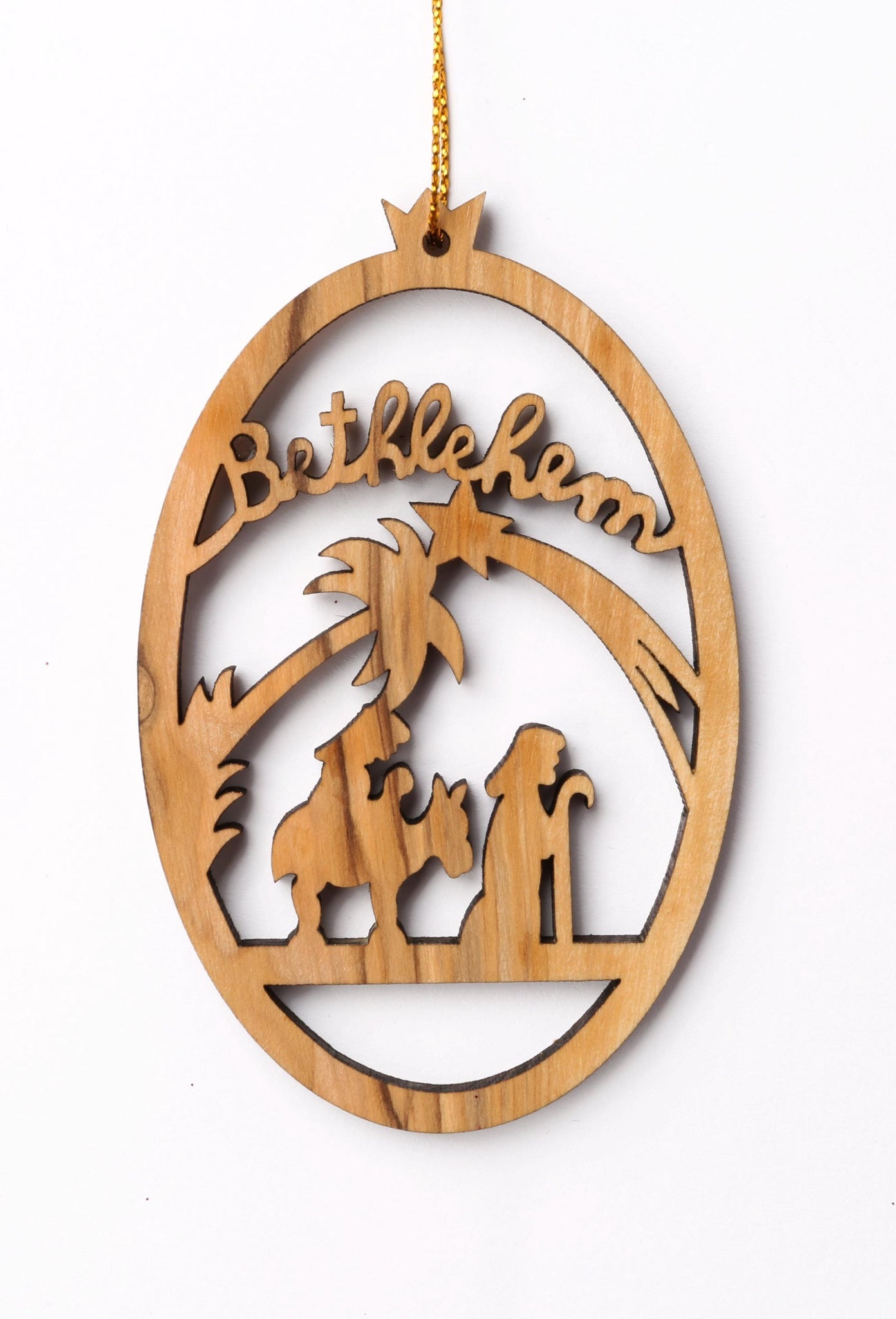 Olive Wood Ornament_ Flight to Egypt