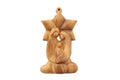 Olive Wood Ornament_ Holy Family with Star Background