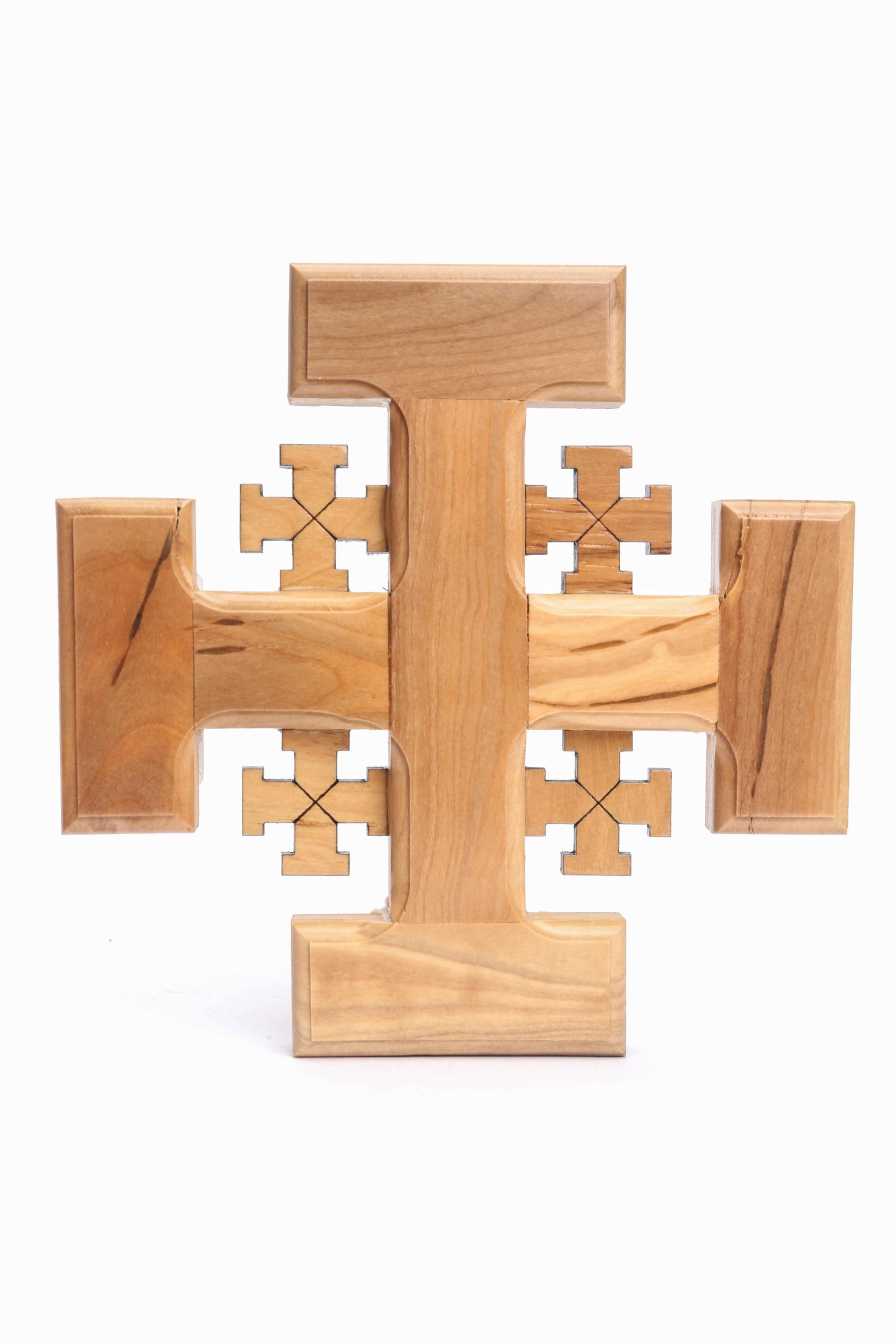 Olive Wood Cross_ Jerusalem Cross