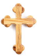 Olive Wood Roman Cross_ Plain Solid Wood