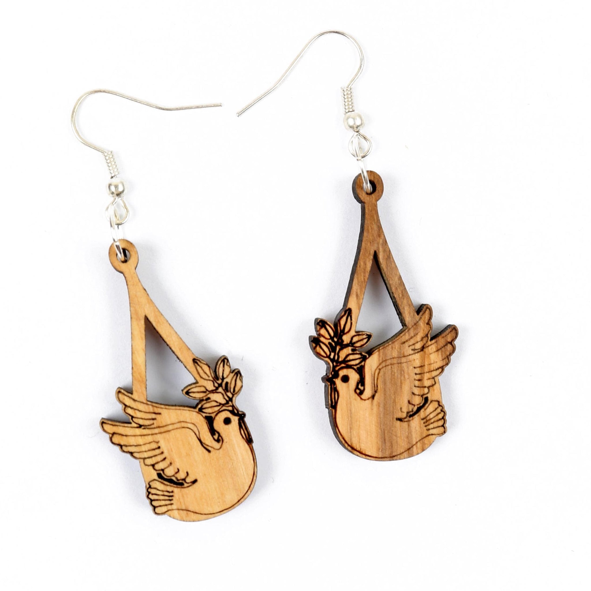 Earring_ Teardrop with Dove