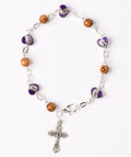 Olive Wood Bracelet_ Purple Hearts